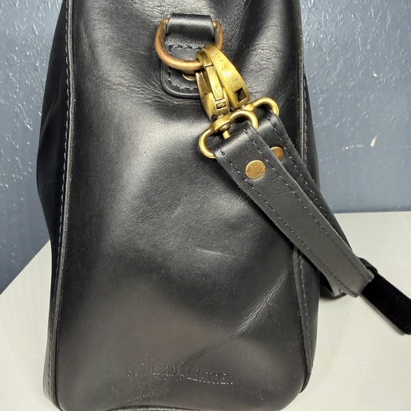 Portland Leather Black Butterfly Bucket Bag - Picture 3 of 5